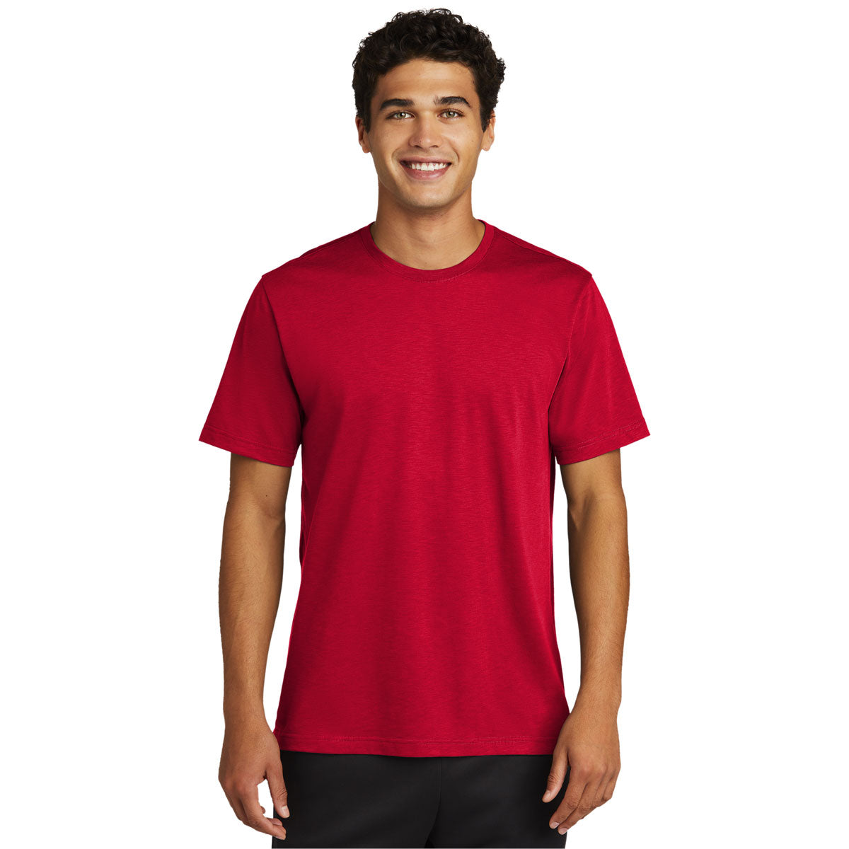 Sport-Tek Men's Stunning Deep Red PosiCharge Strive Tee - A Streetwear Sensation!