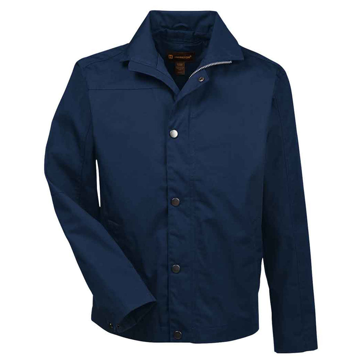 Harriton Men's Stylish Dark Navy Auxiliary Canvas Work Jacket - Your Cold-Weather Essential