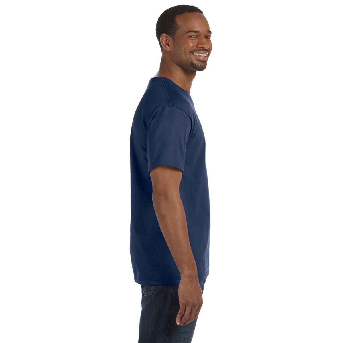 Jerzees Men's Dri-Power Vintage Heather Navy Active T-Shirt: Elevate Your Gym Sessions!