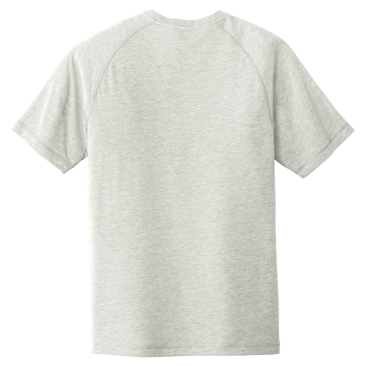 Sport-Tek Men's Light Grey Heather PosiCharge Tri-Blend Wicking Raglan Tee - A Must-Have for Active Men!
