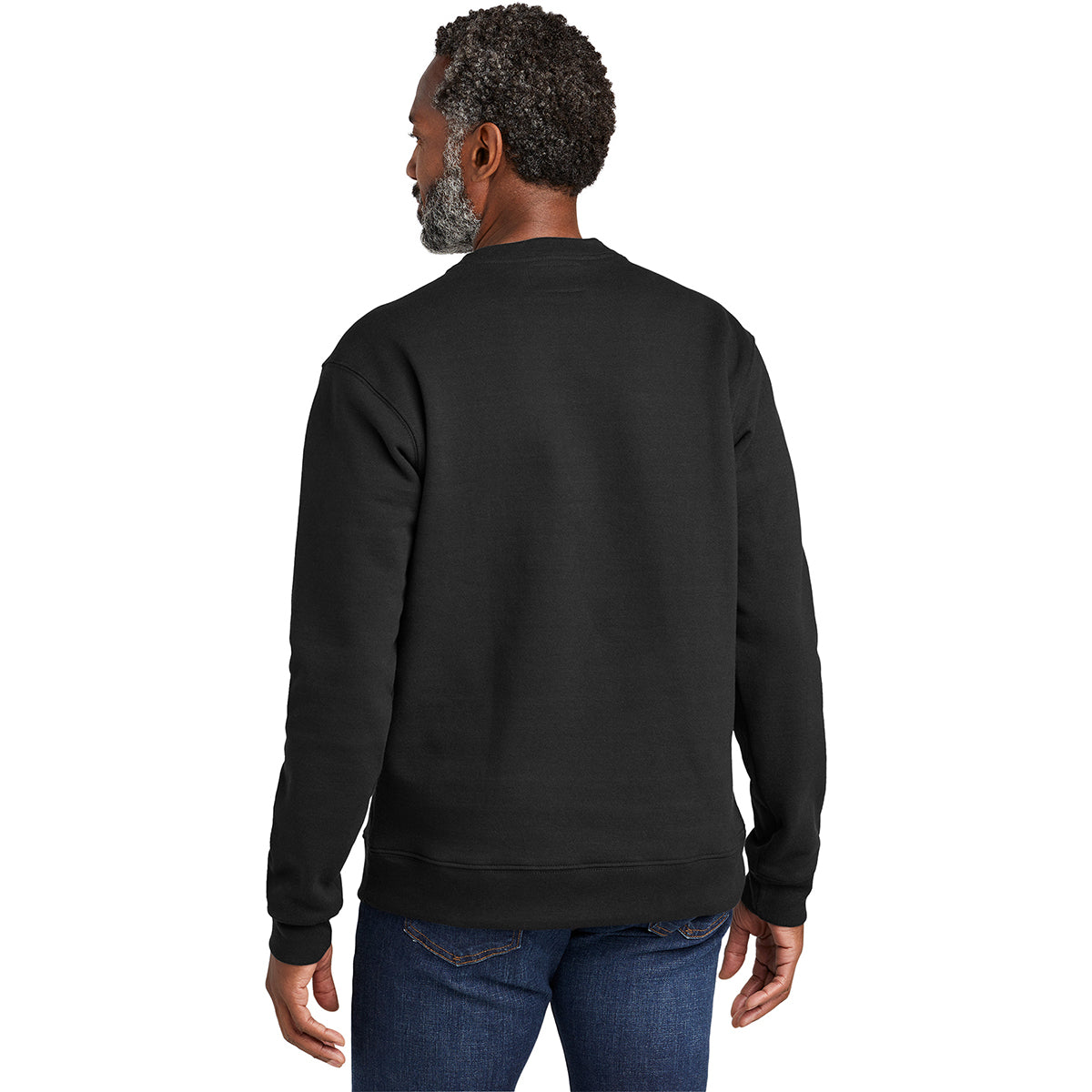 Volunteer Knitwear Men's Stunning Deep Black Chore Fleece Crewneck Sweater