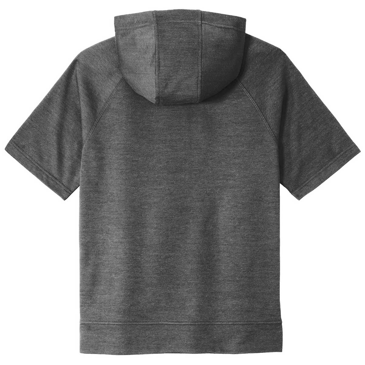 Sport-Tek Men's Dark Grey Heather PosiCharge Tri-Blend Wicking Fleece Short Sleeve Hoodie - A Must-Have for Active Men!