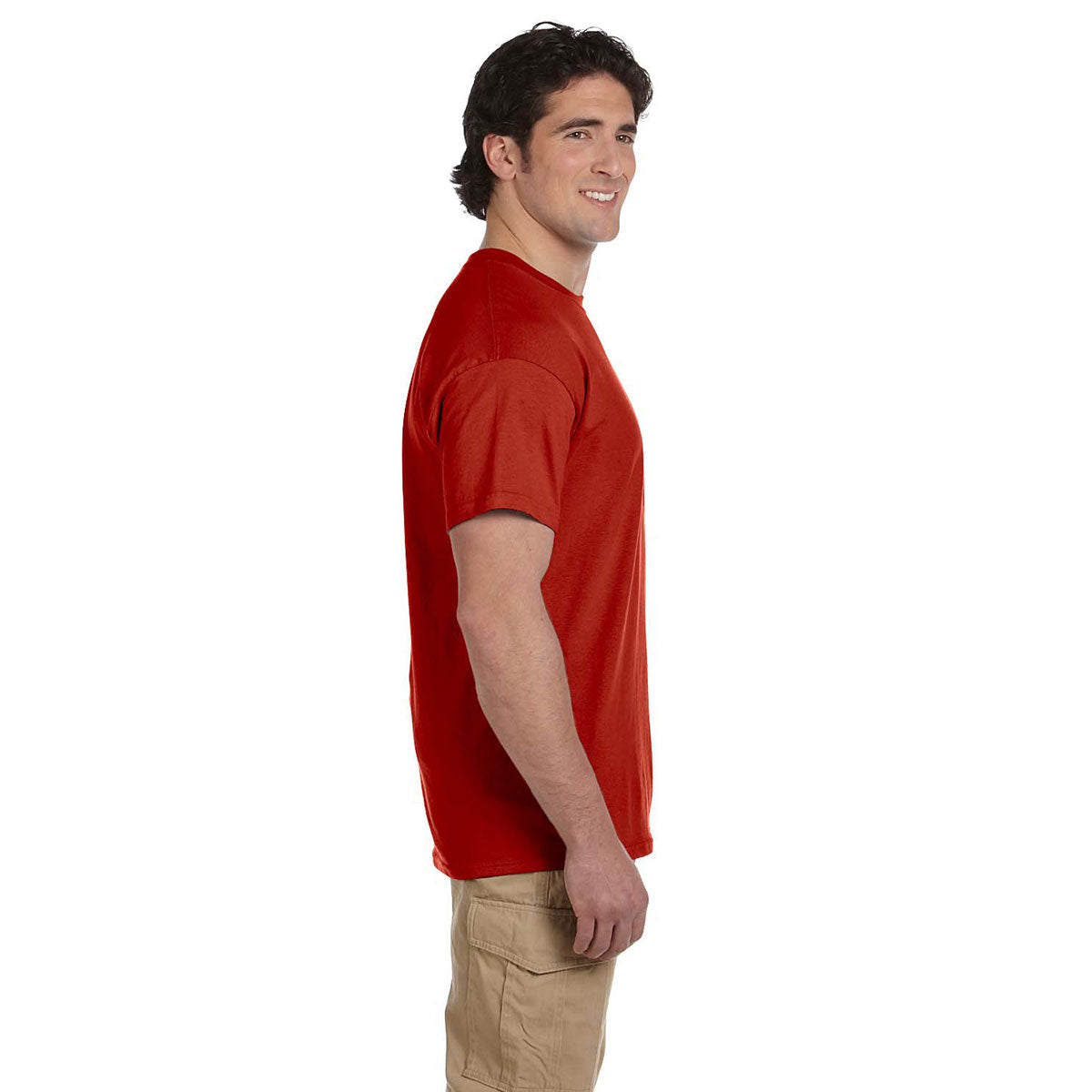 Hanes Men's Striking Deep Red 5.2 oz. 50/50 EcoSmart T-Shirt