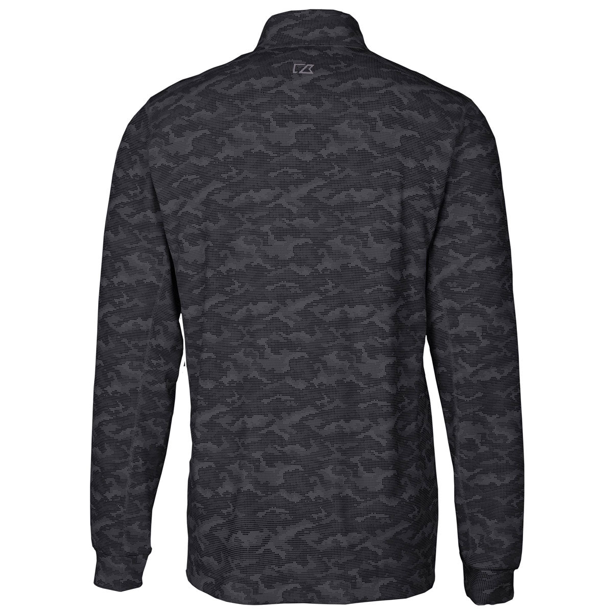 Cutter & Buck Men's Stylish Black Traverse Camo Print Half Zip Pullover - A Must - Have!