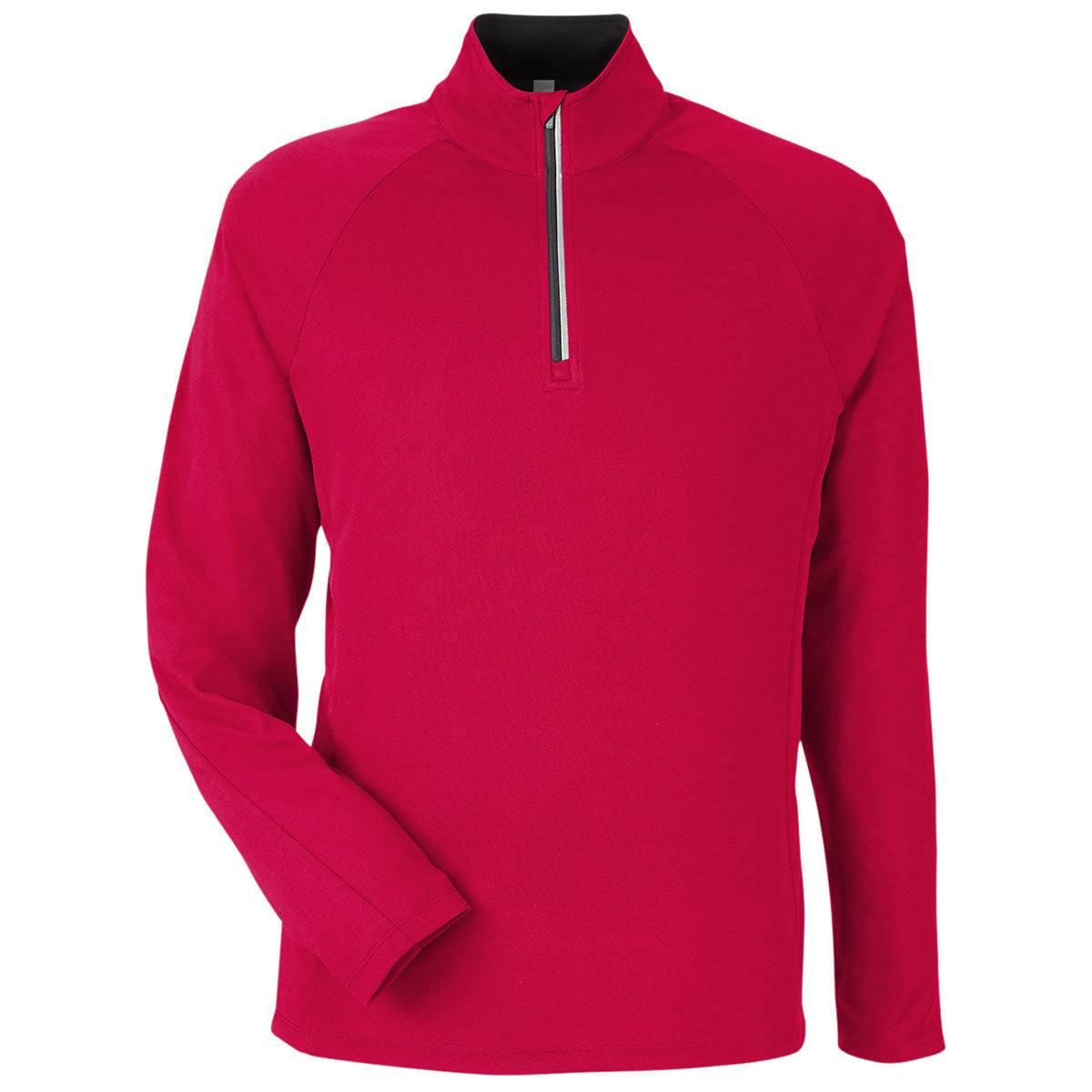 Core 365 Men's Stunning Red/Carbon Origin Performance Pique Quarter Zip - A Must - Have for Men!