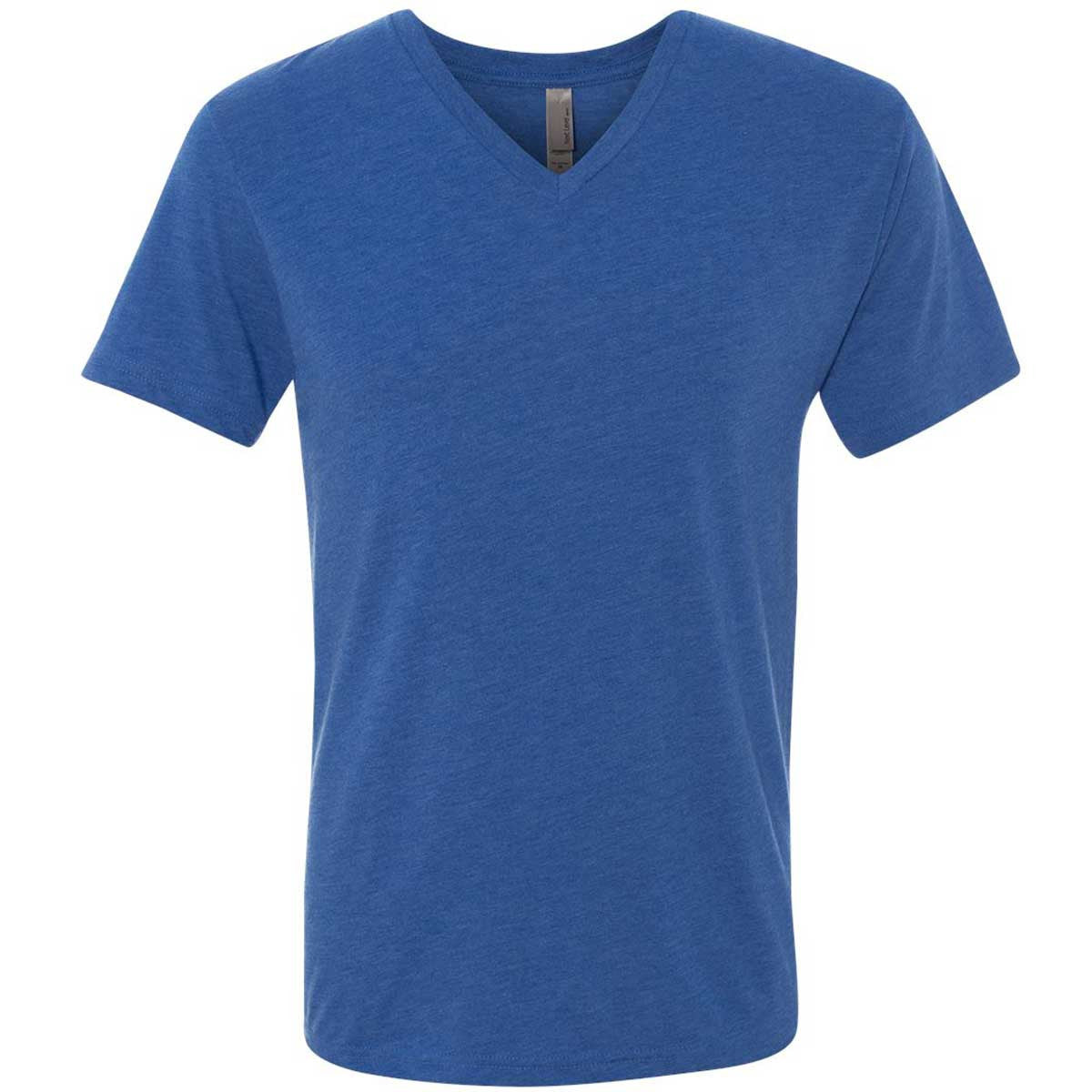 Next Level Men's Stylish Vintage Royal Triblend V-Neck Tee