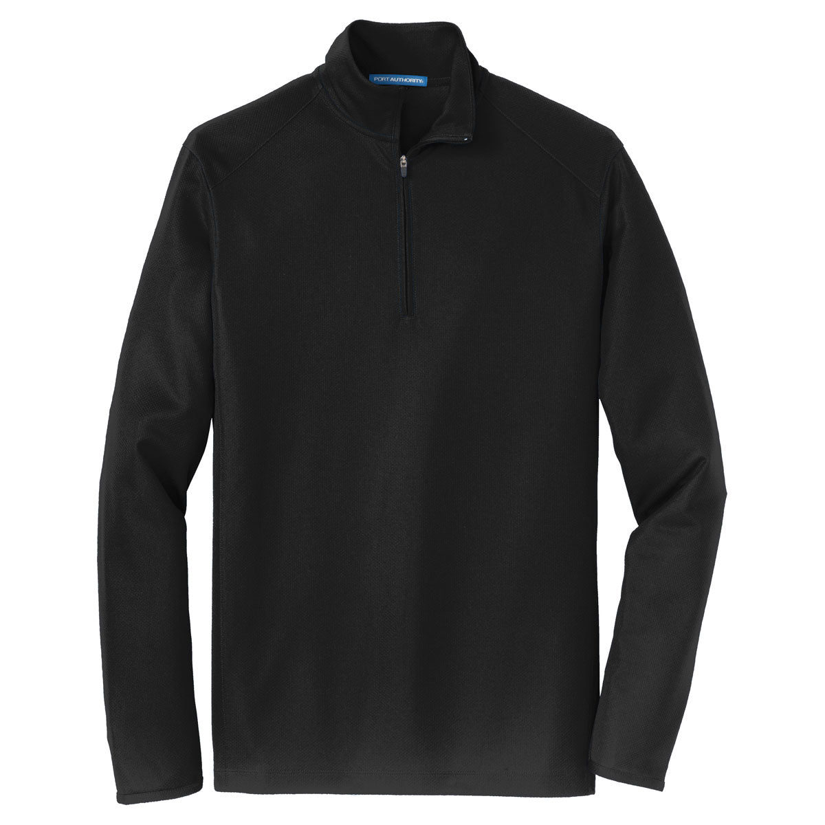 Port Authority Men's Stylish Black Pinpoint Mesh 1/2-Zip