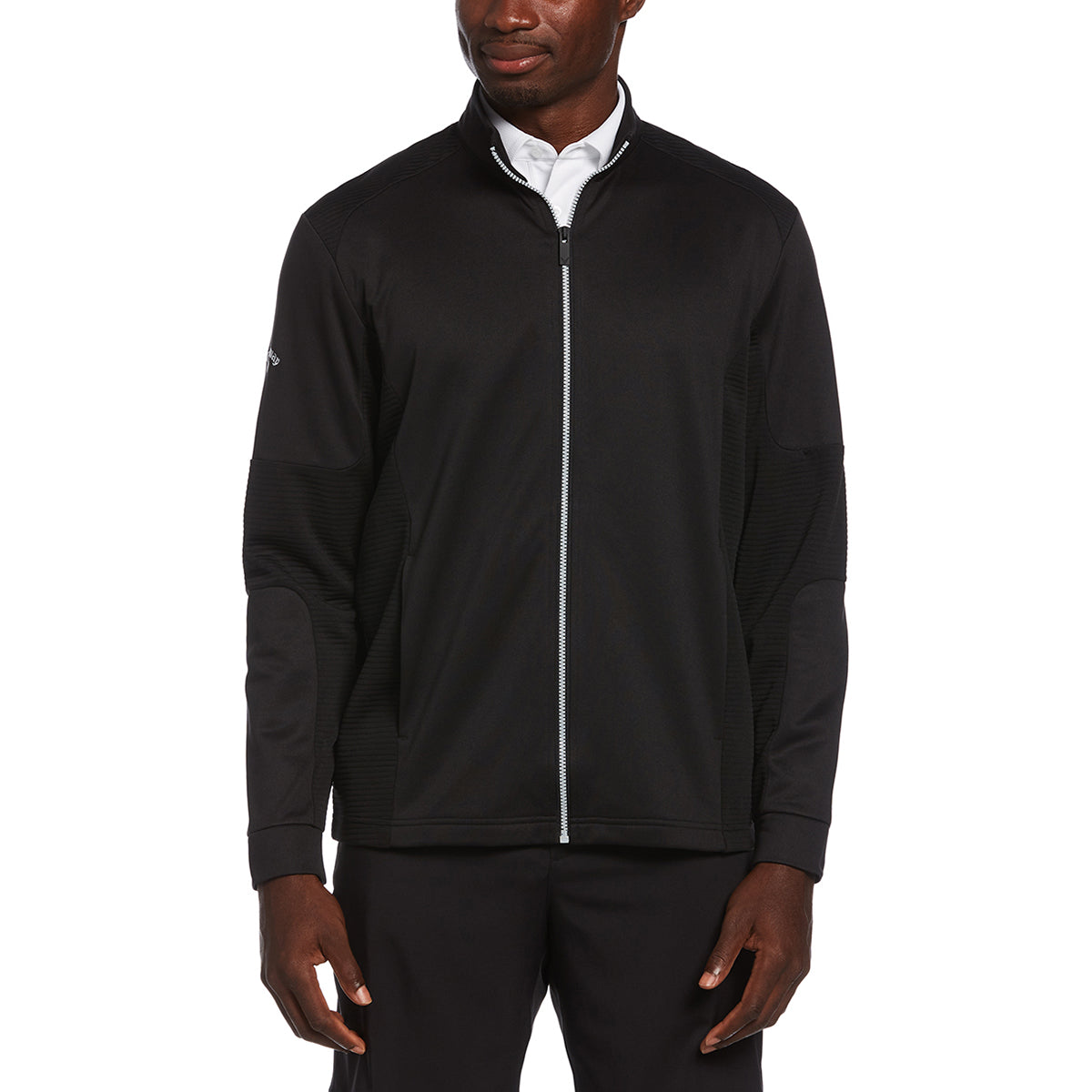 Callaway Men's Stylish Black Full Zip Ottoman Jacket