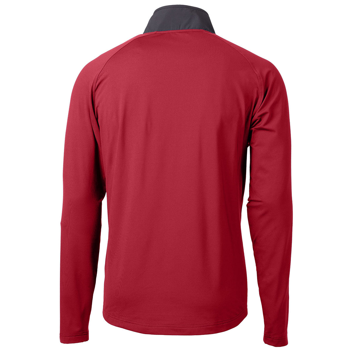 Cutter & Buck Men's Stunning Cardinal Red/Black Adapt Eco Knit Hybrid Recycled Quarter Zip - Ideal for Active Lifestyles