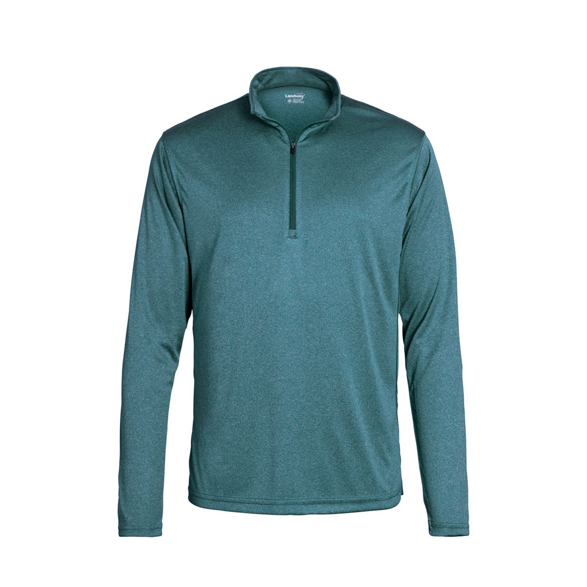 Landway Men's Stunning Heather Emerald Apex Baselayer Active Dry Pullover - A Must - Have for Active Men