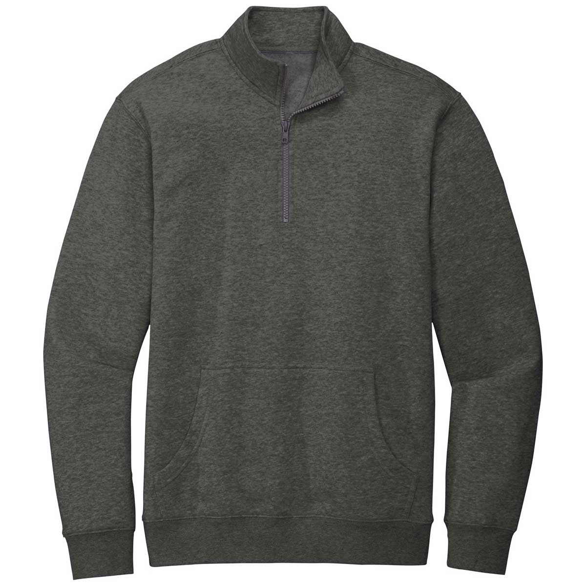 District Men's Charcoal Heathered V.I.T. Fleece Quarter-Zip: A Stylish Essential