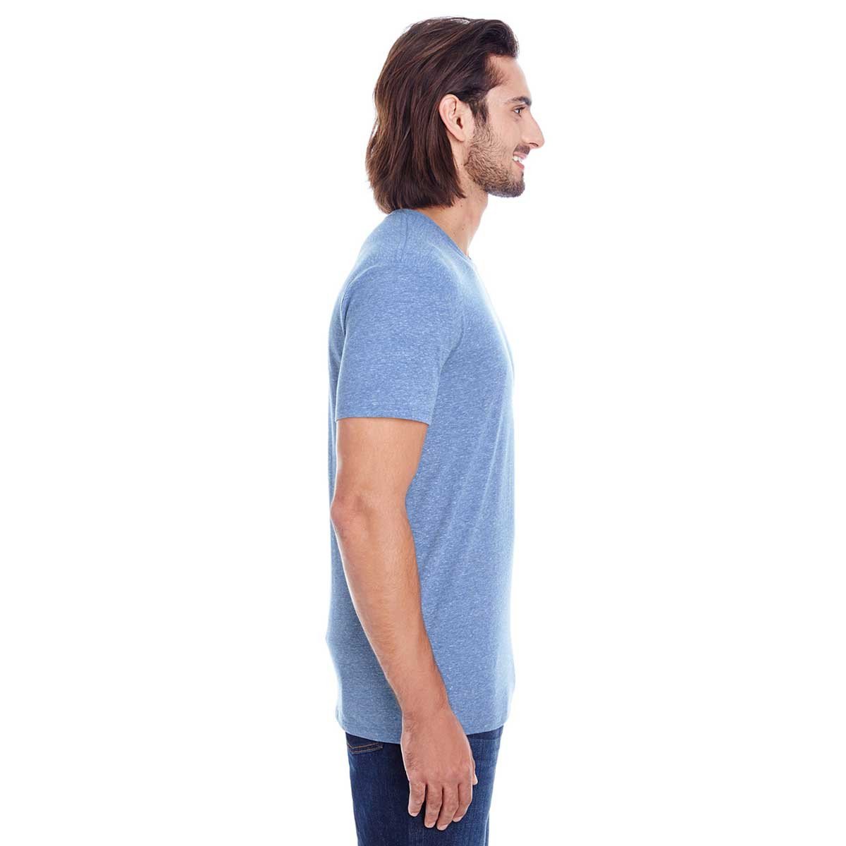 Threadfast Unisex Navy Triblend Short-Sleeve T-Shirt - Ideal for Warm Months