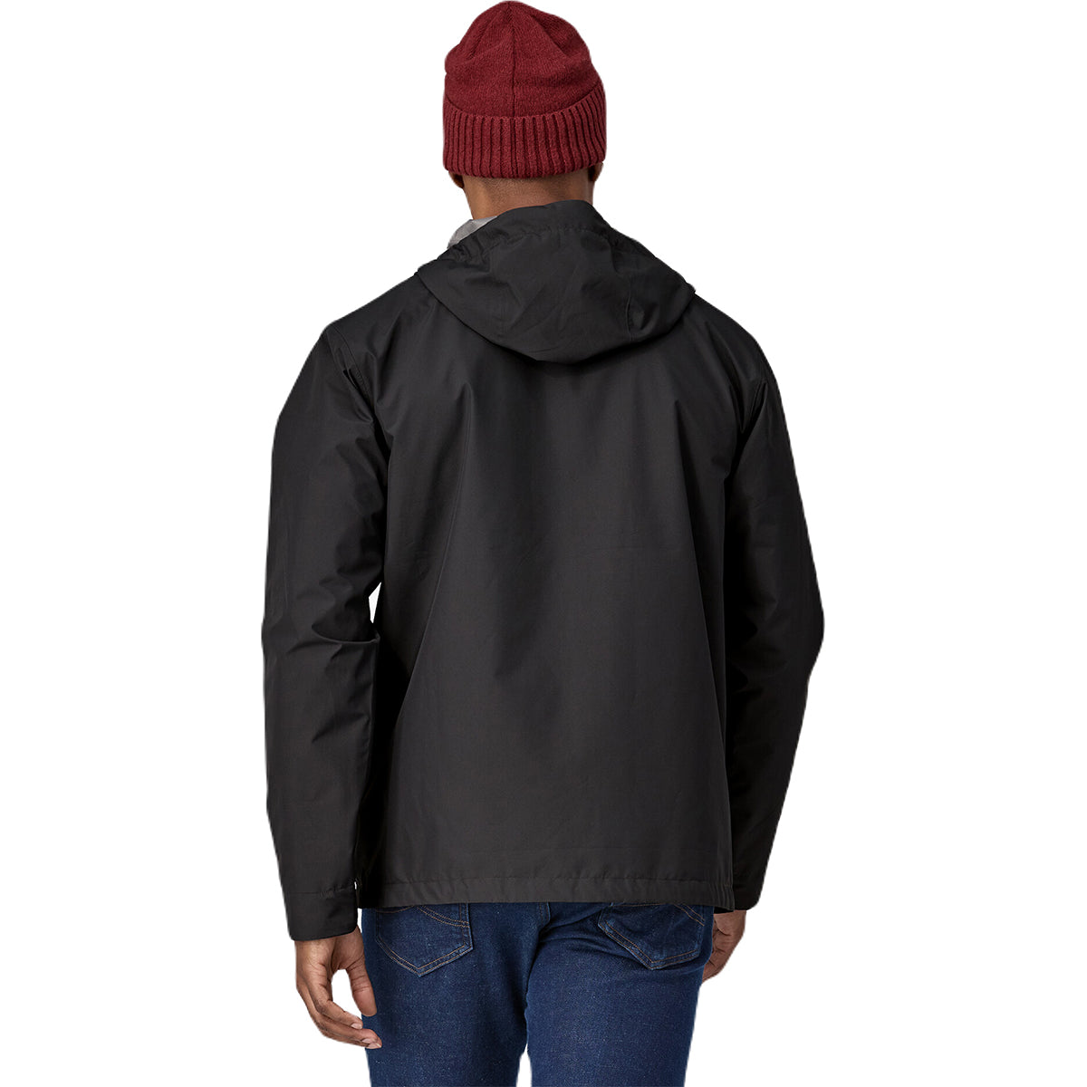 Patagonia Men's Stylish Ink Black Jackson Glacier Rain Jacket