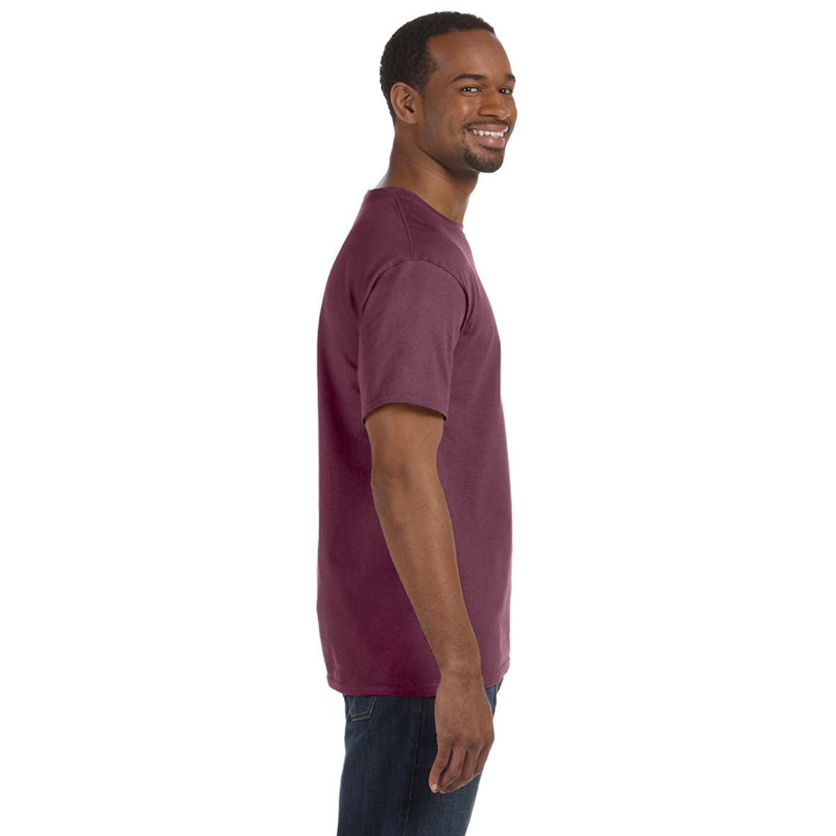Jerzees Men's Vintage Heather Maroon 5.6 Oz Dri-Power Active T-Shirt: Elevate Your Gym Experience!