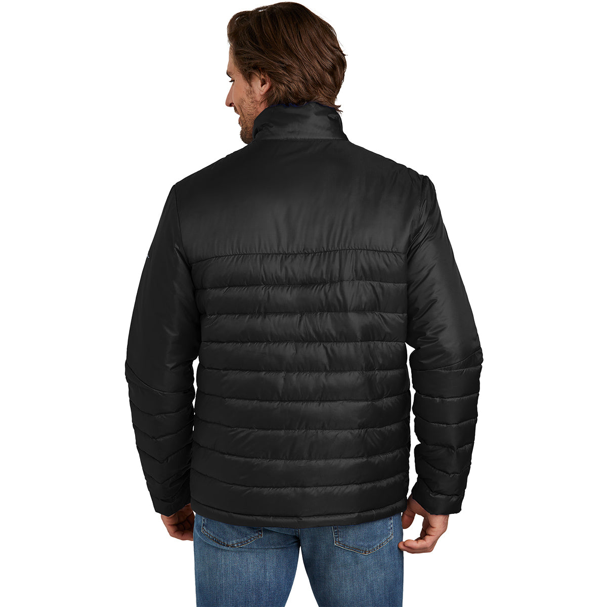 Eddie Bauer Men's Stylish Deep Black Quilted Jacket