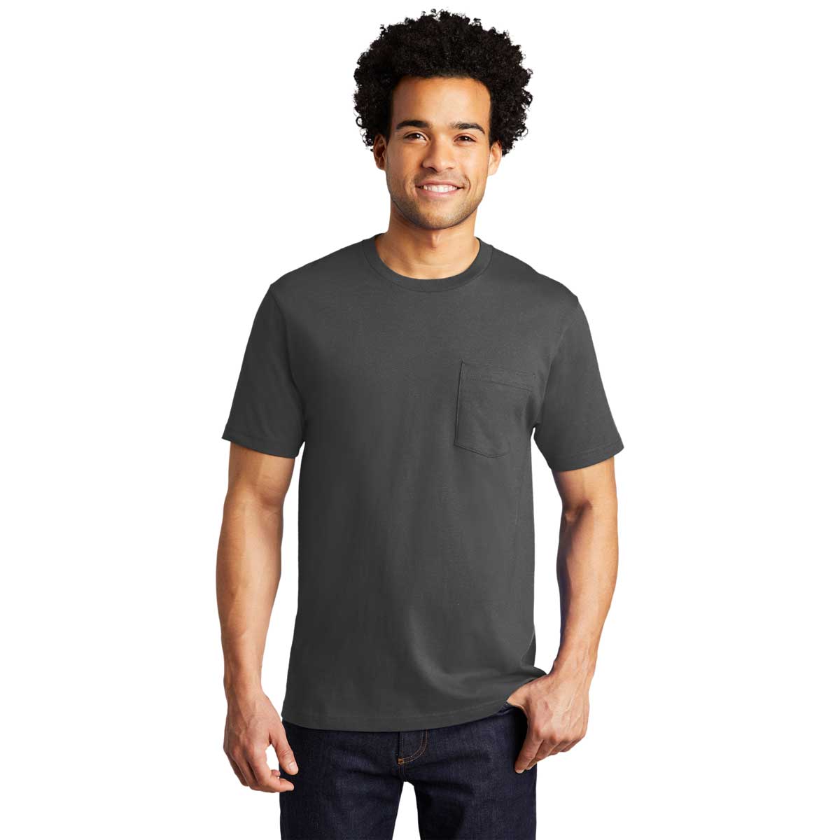 Port & Company Coal Grey Bouncer Pocket Tee - Your Ideal Customizable Apparel