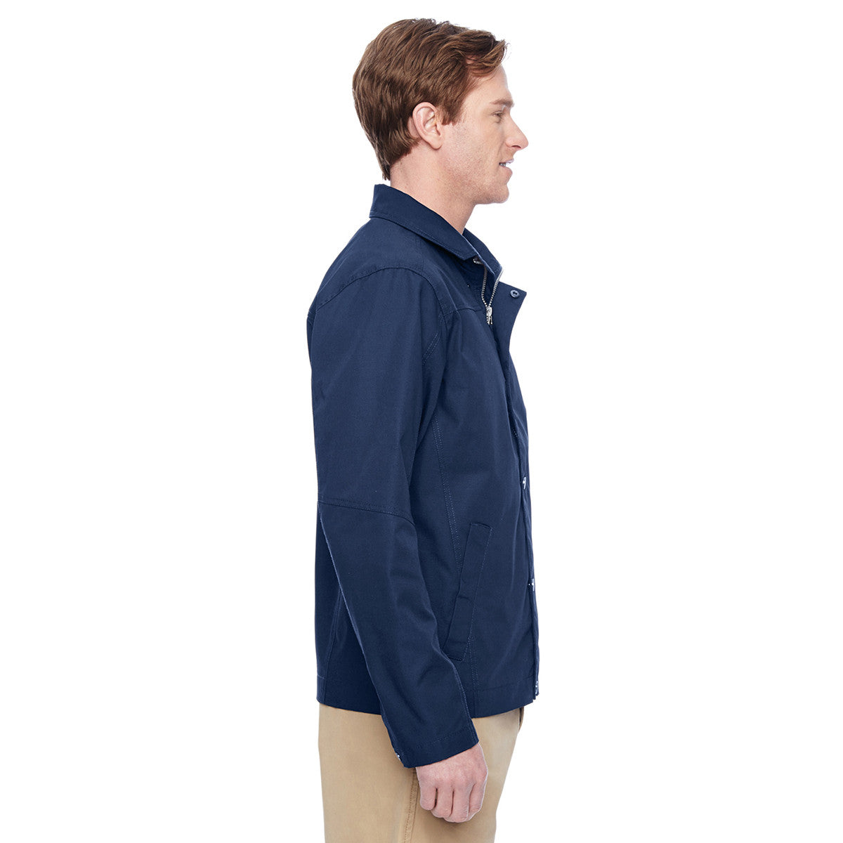 Harriton Men's Stylish Dark Navy Auxiliary Canvas Work Jacket - Your Cold-Weather Essential