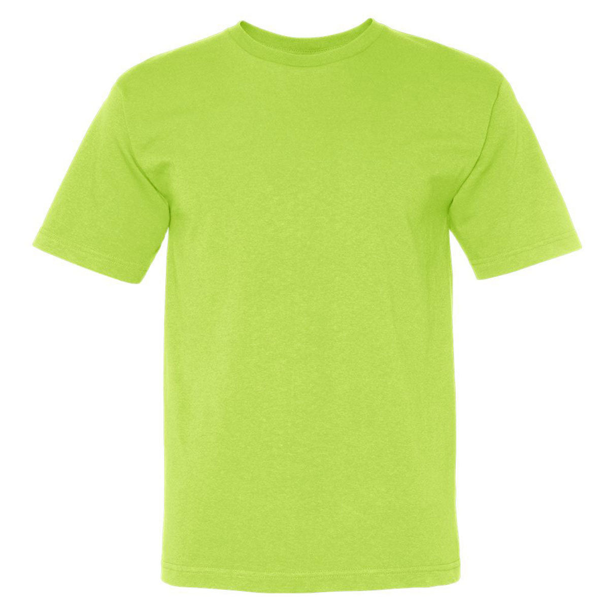 Bayside Men's Lime Green USA-Made 100% Cotton Short Sleeve T-Shirt: A Stylish Promotional Gem