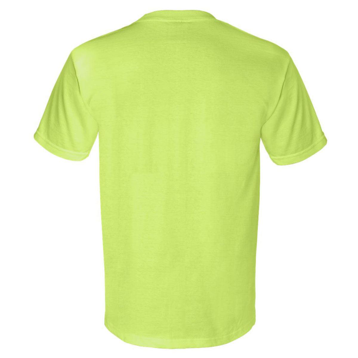 Bayside Men's Stunning Lime Green Union-Made Short Sleeve T-Shirt with Pocket