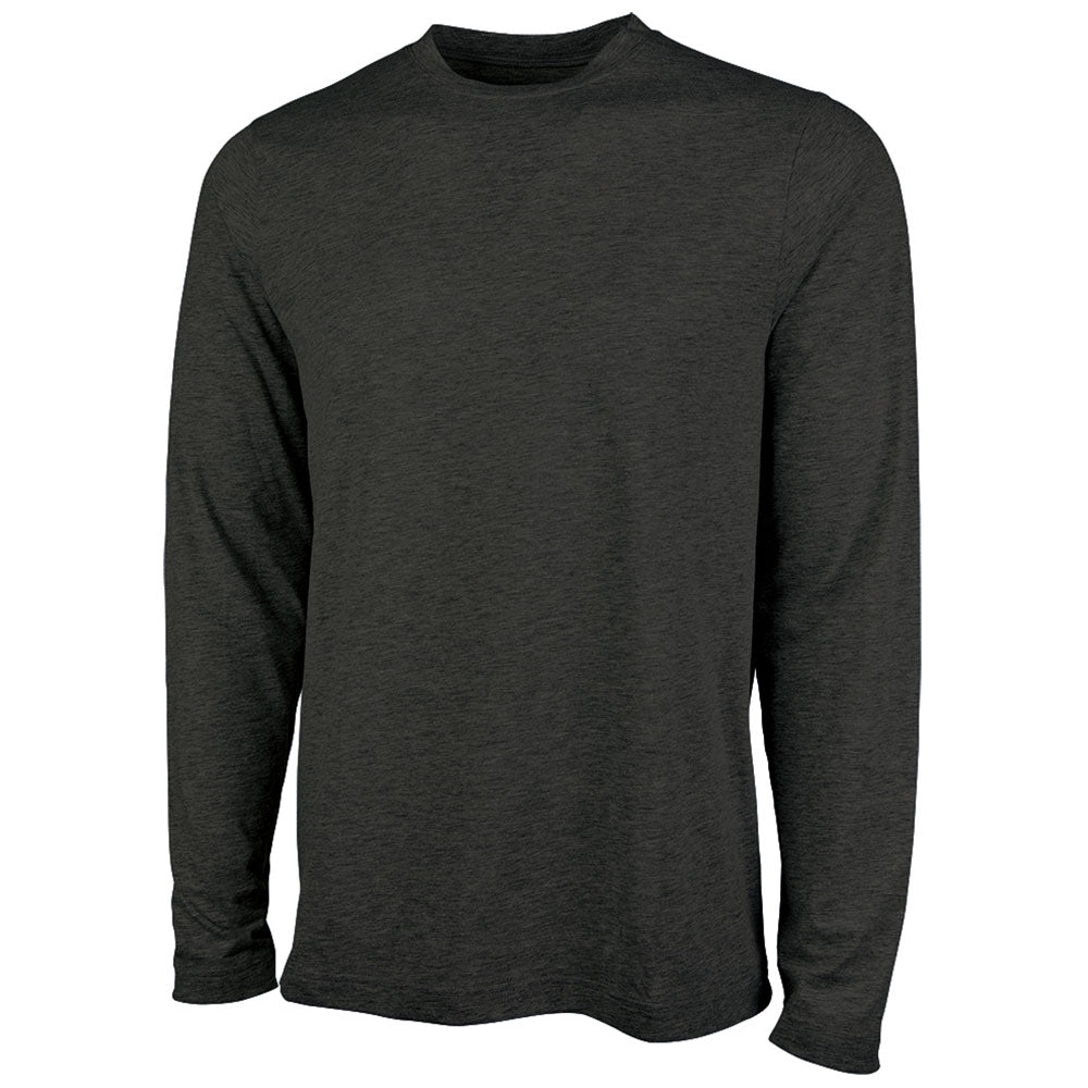 Charles River Men's Premium Black Comfort-Core Long-Sleeve Crew Tee