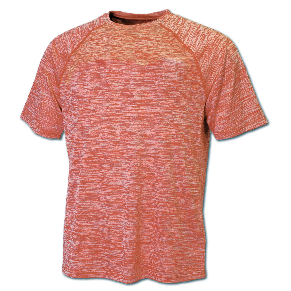 BAW Men's Stunning Orange Vintage Heather Dry-Tek Short Sleeve Shirt