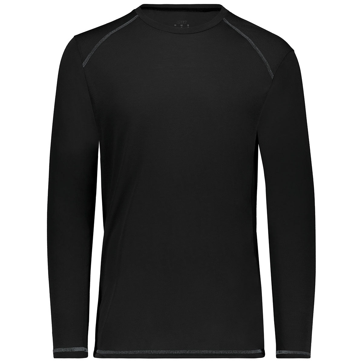 Augusta Sportswear Men's Black Super Soft Poly Long Sleeve Tee - Ideal for Athletes