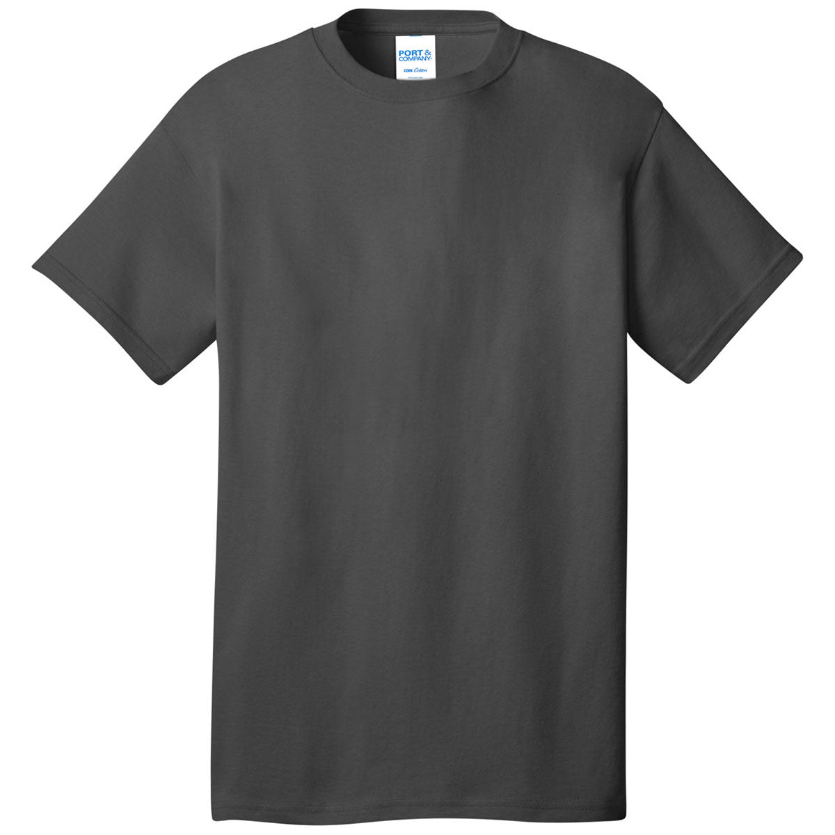 Port & Company Men's Charcoal Core Cotton DTG Tee - The Ultimate Comfort Tees