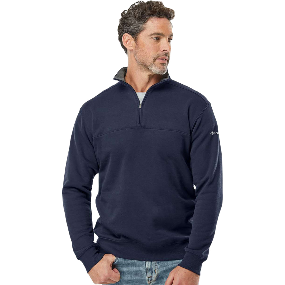 Columbia Men's Collegiate Navy Hart Mountain II Half-Zip Pullover - A Must-Have for Men!