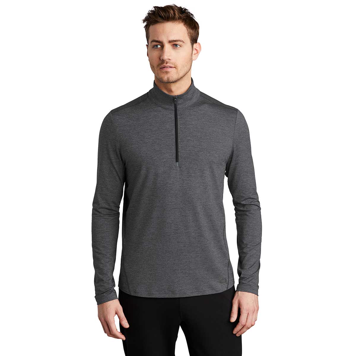 OGIO Men's Grey Heather Endurance Force Quarter Zip: Gear Up for Fitness!