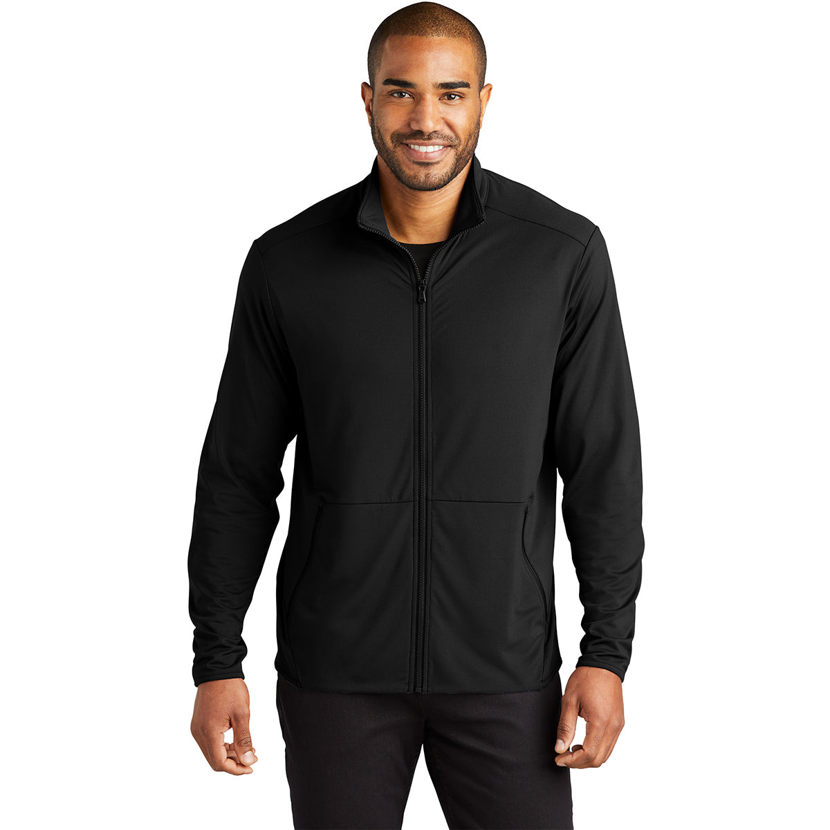 Port Authority Men's Stunning Black Accord Stretch Fleece Full-Zip - Order Now!