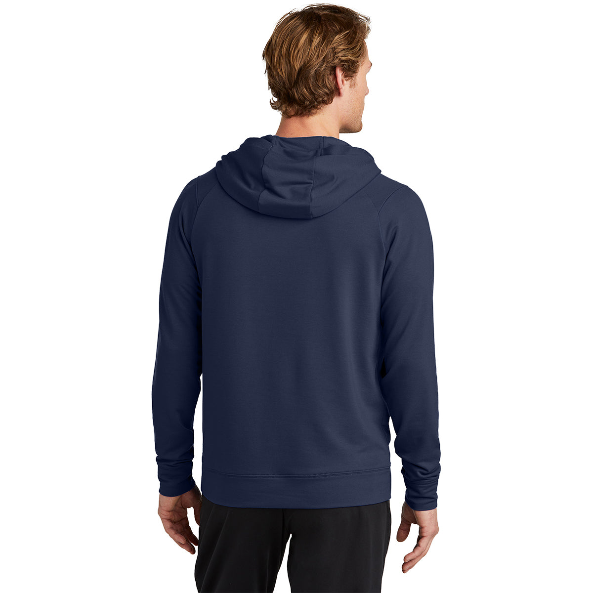 Sport-Tek Men's True Navy Sport-Wick Flex Fleece Pullover Hoodie - Ideal for Active Men