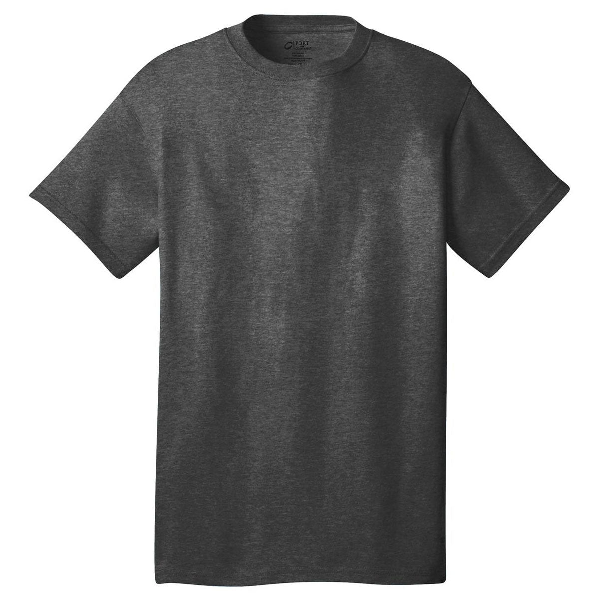 Port & Company Men's Stunning Dark Heather Grey Cotton Tee