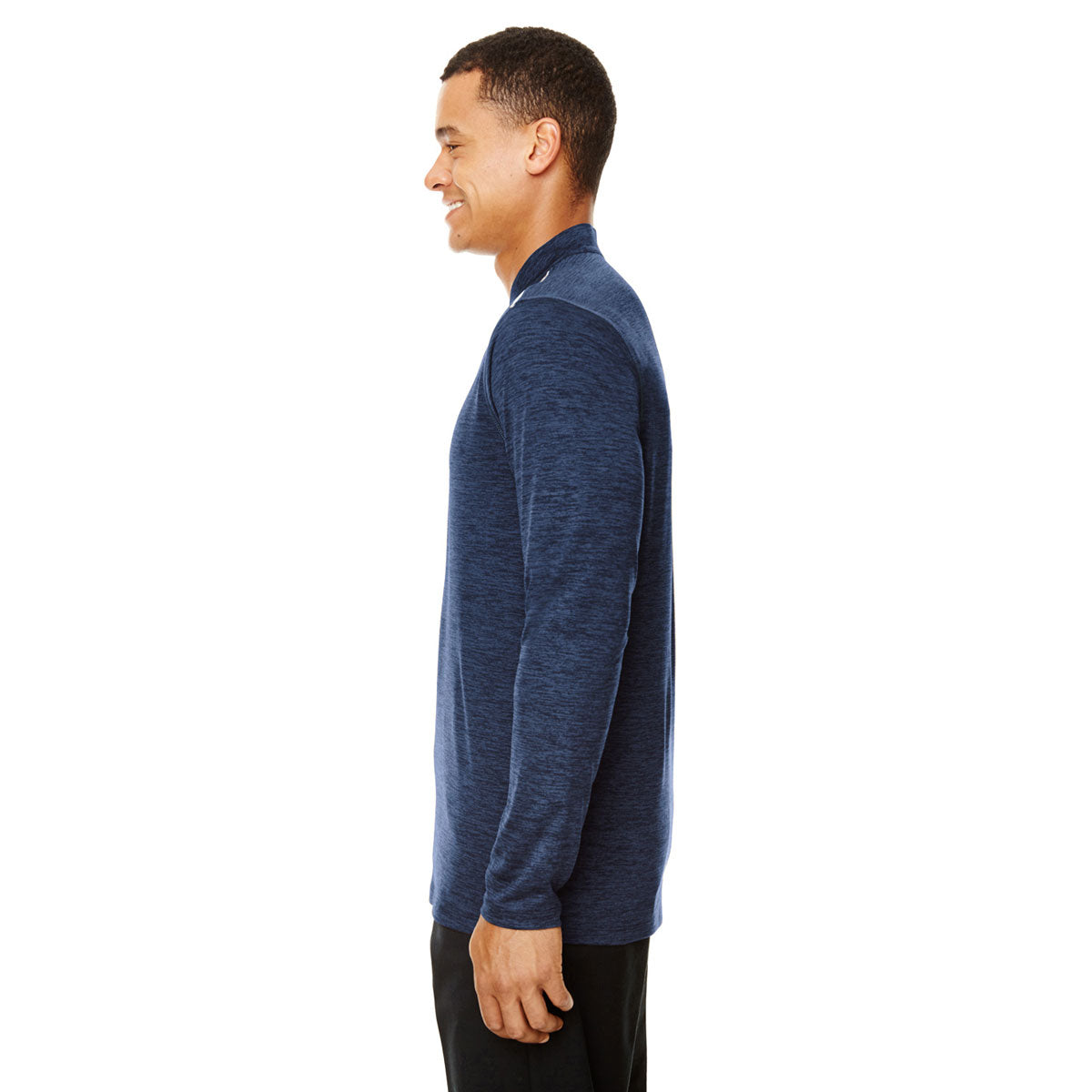Core 365 Men's Classic Navy Heather/Carbon Kinetic Performance Quarter Zip - The Ultimate Outdoor Essential