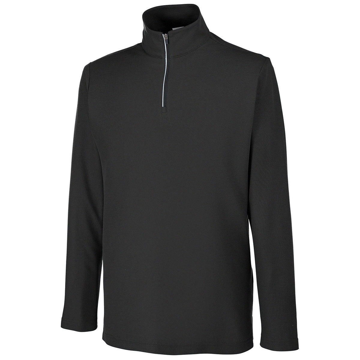 Core 365 Men's Stylish Black Fusion ChromaSoft Pique Quarter-Zip - Ideal for Work and Play