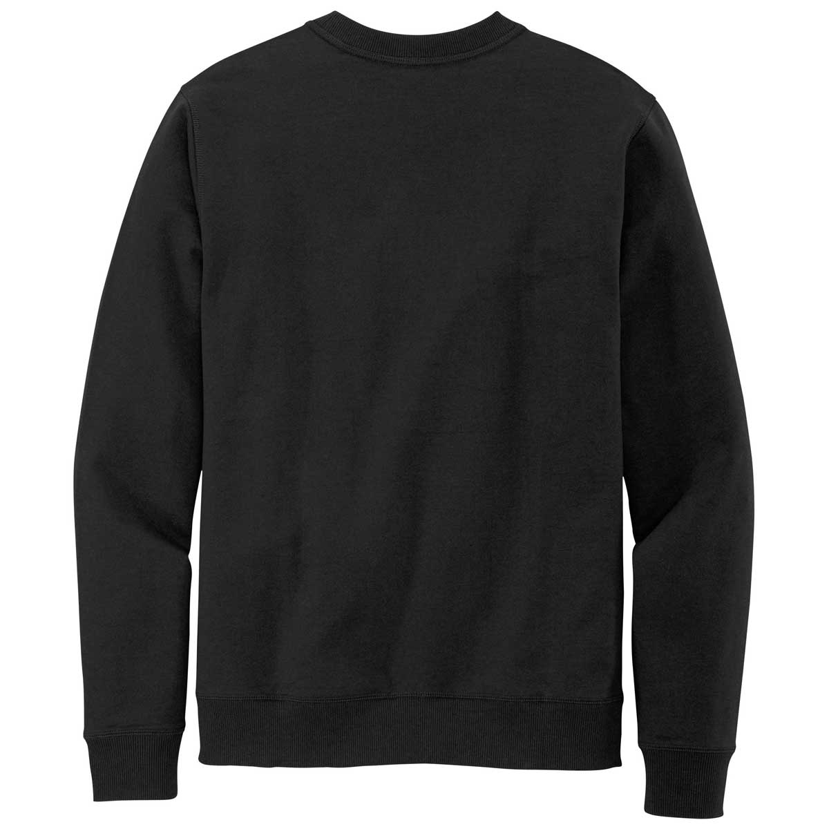 District Men's Stylish Black Re-Fleece Crew