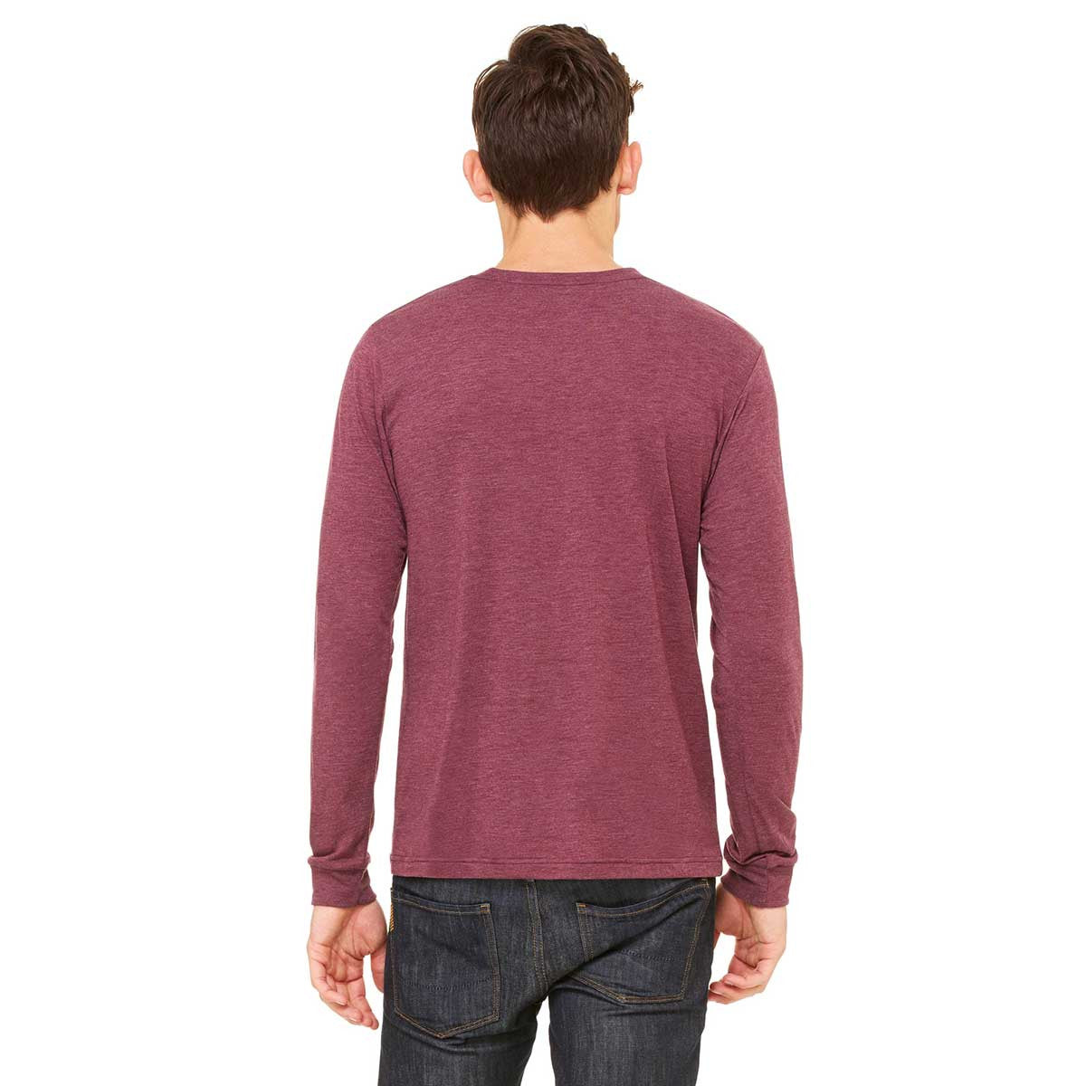 Bella + Canvas Men's Maroon Triblend Long-Sleeve Jersey T-Shirt: The Ultimate Corporate Gift