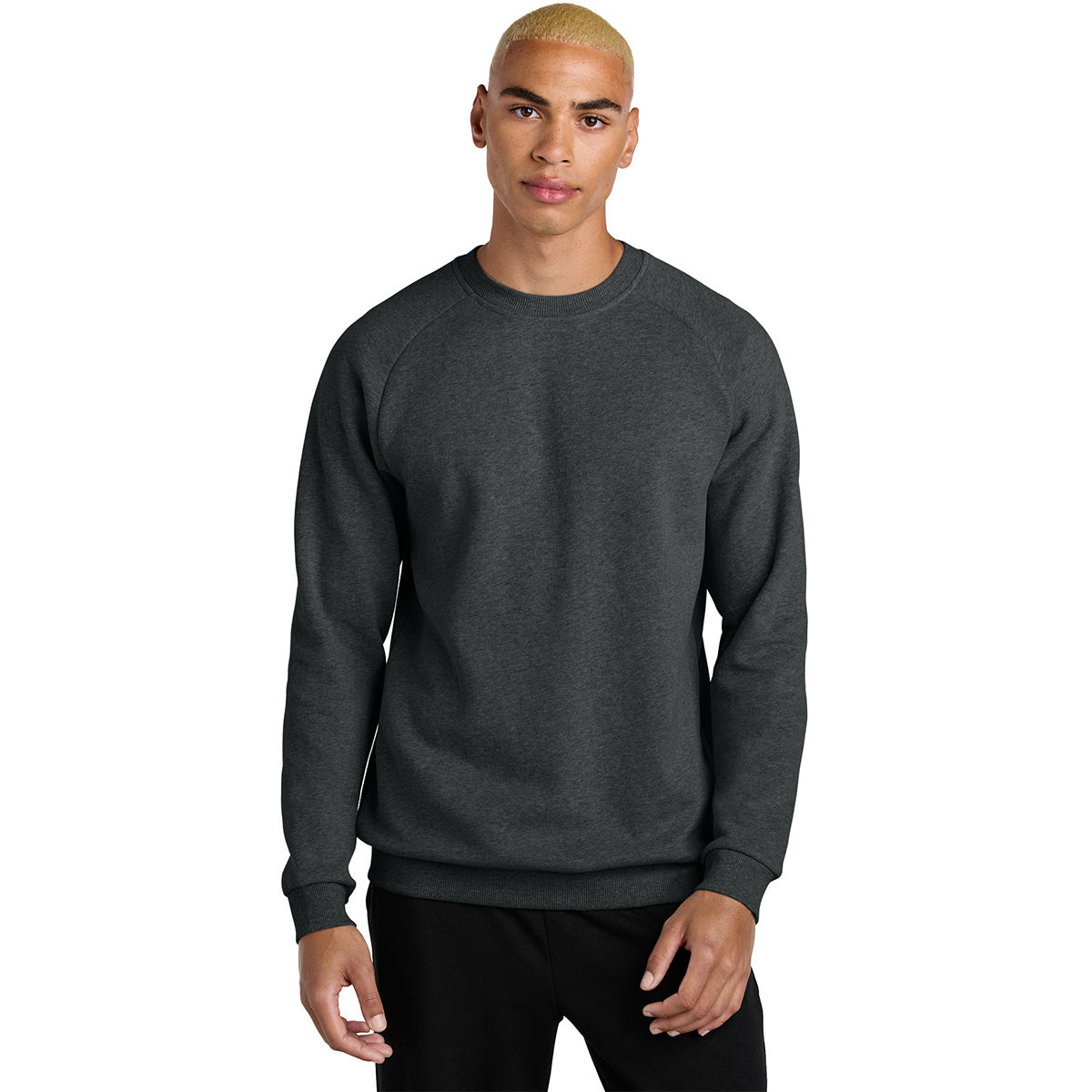 District Men's Stunning Heathered Charcoal Cloud Fleece Crew - A Must-Have!