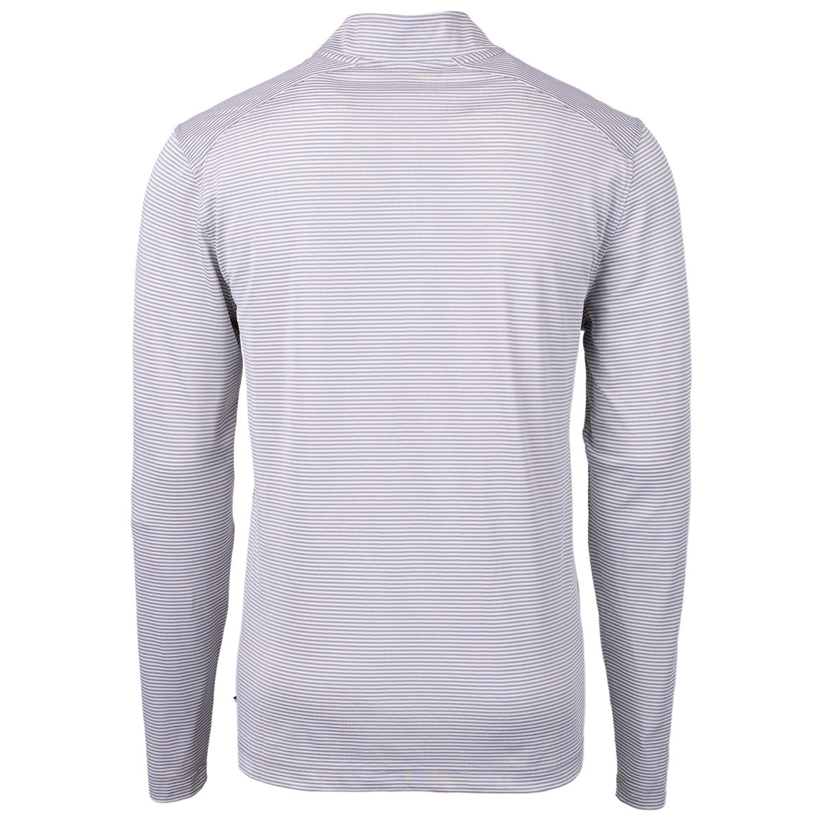 Cutter & Buck Men's Polished White Virtue Eco Pique Micro Strip Recycled Quarter Zip - An Outdoor Essential