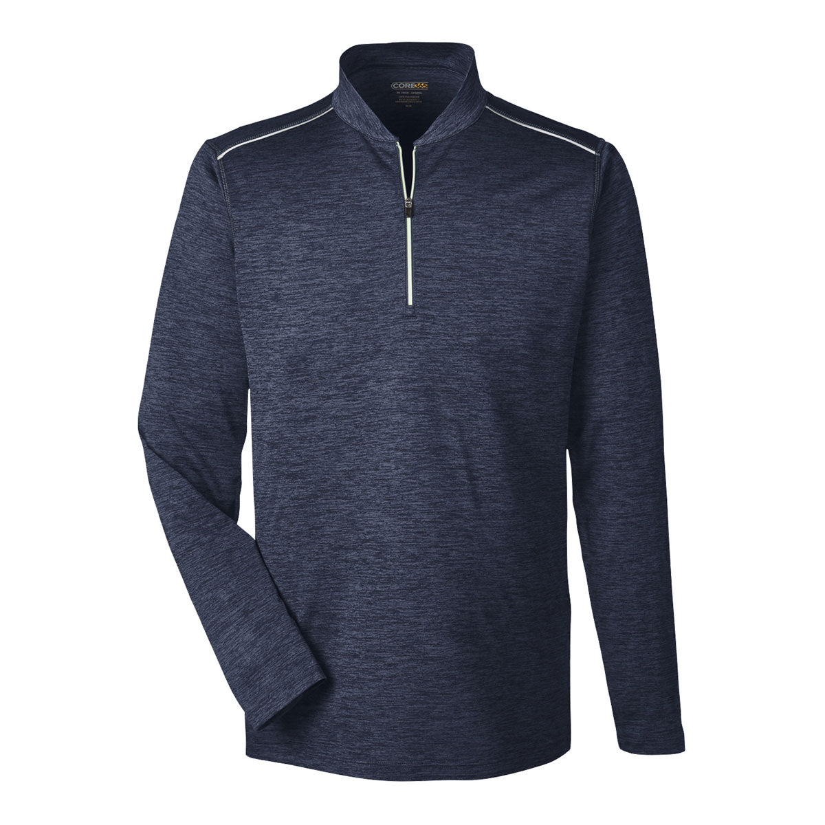Core 365 Men's Classic Navy Heather/Carbon Kinetic Performance Quarter Zip - The Ultimate Outdoor Essential