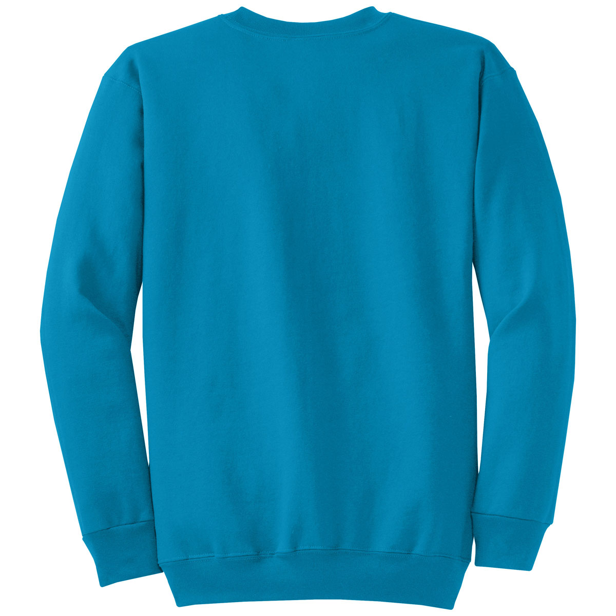 Port & Company Men's Stunning Neon Blue Core Fleece Crewneck Sweatshirt - Grab Yours Now!