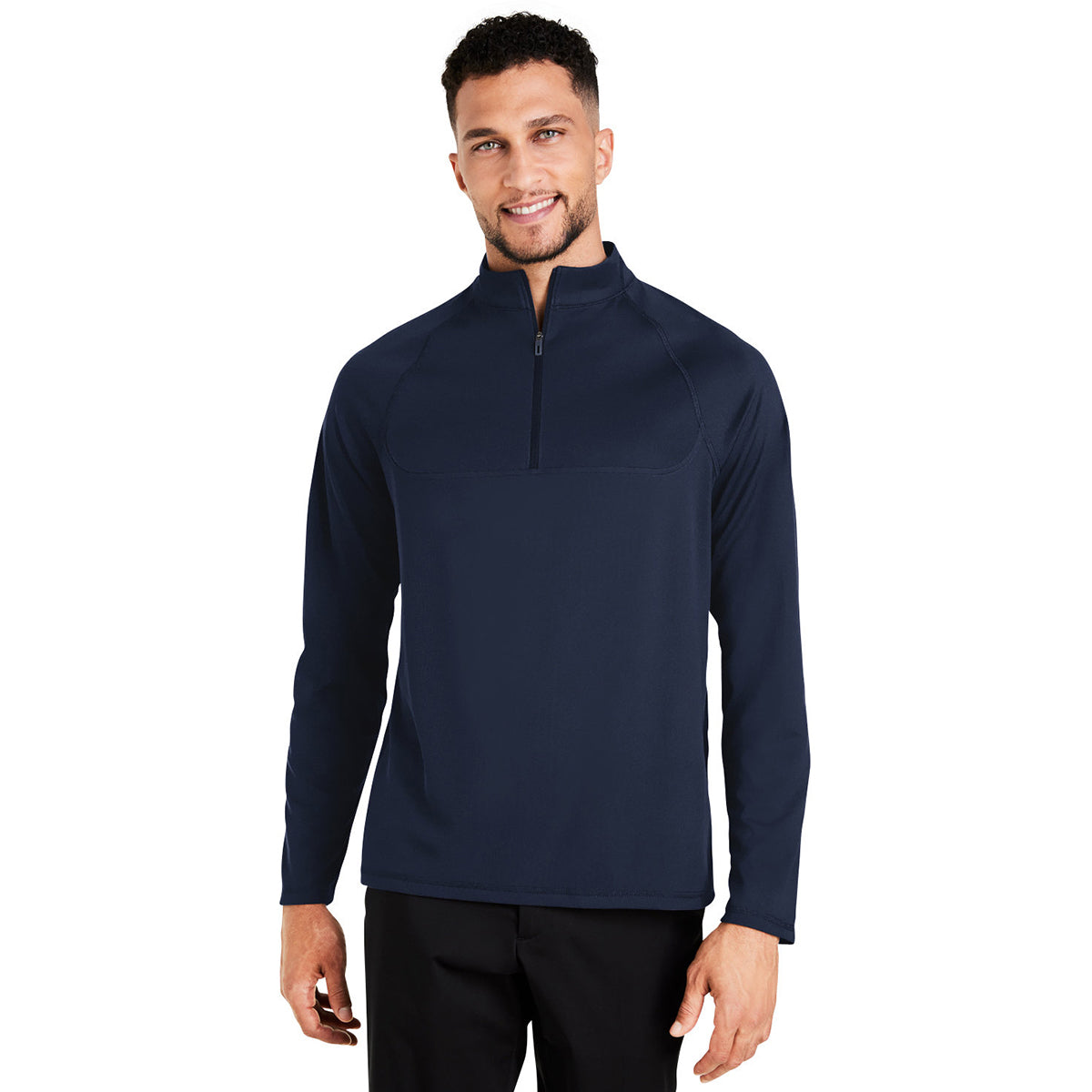North End Men's Navy Coolcore Quarter - Zip: Classic Revival