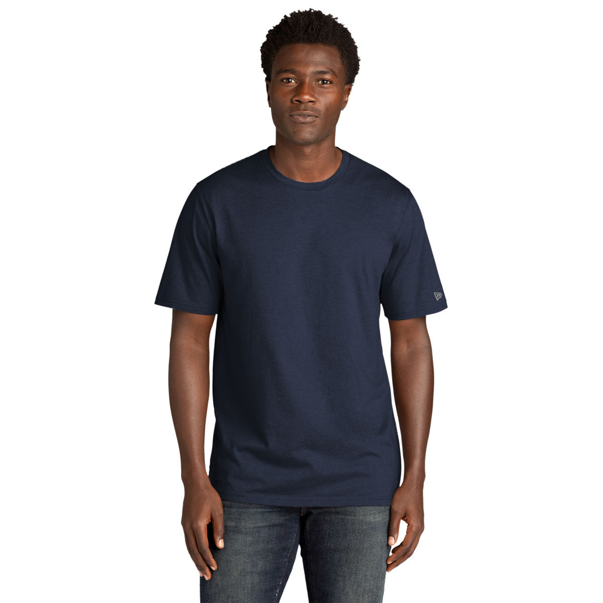 New Era Men's True Navy Tri-Blend Performance Tee - Ideal for Any Day!