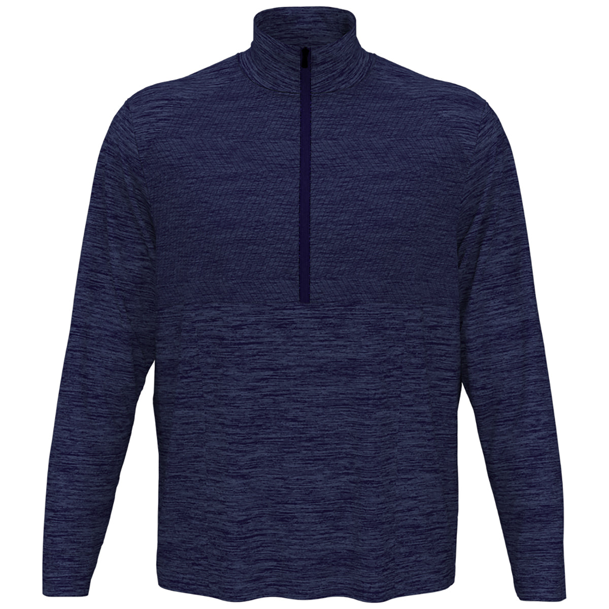 Perry Ellis Men's Navy Heather 1/4 Zip Pullover - Stylish and Functional