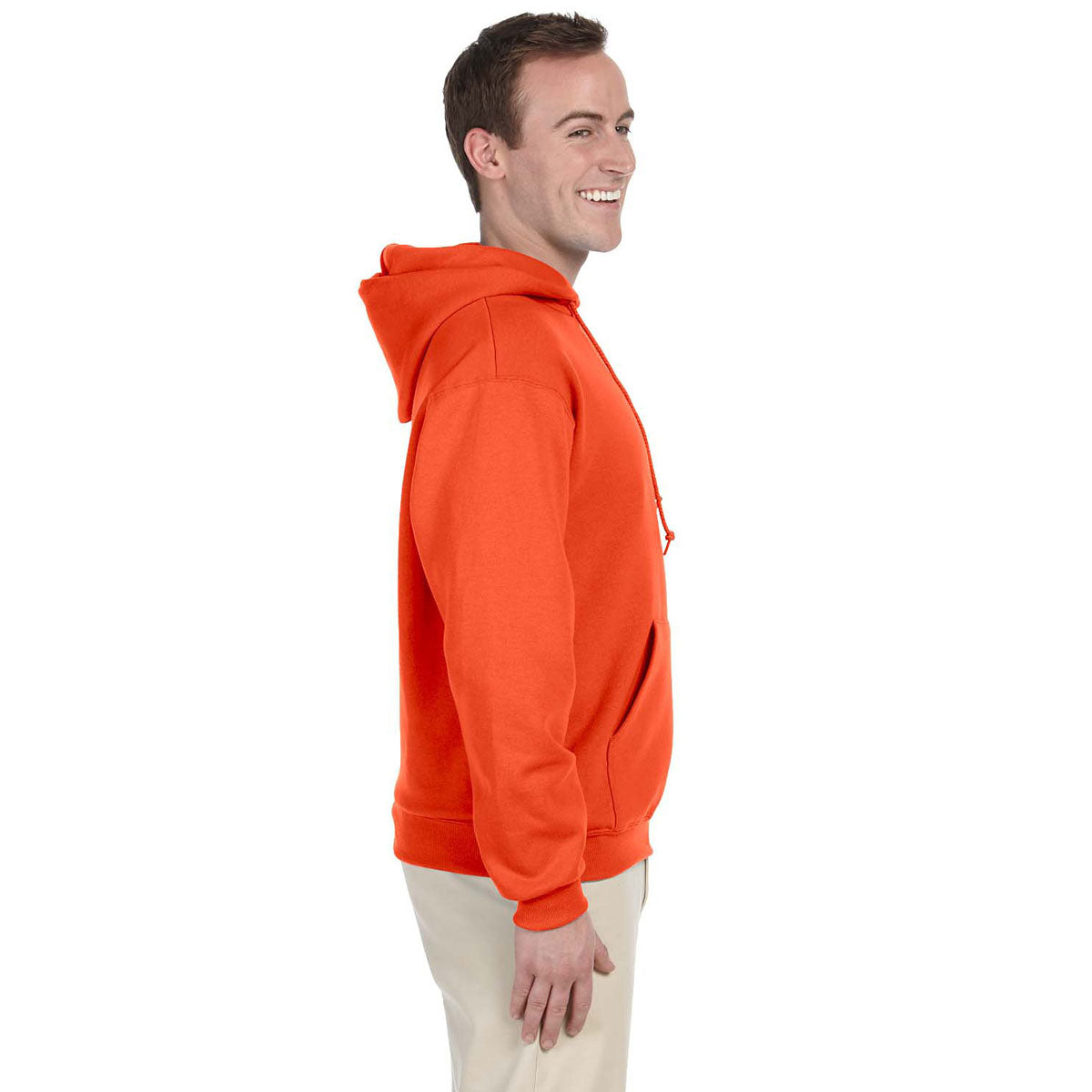 Jerzees Men's Stylish Burnt Orange 8 Oz. Nublend Fleece Pullover Hoodie