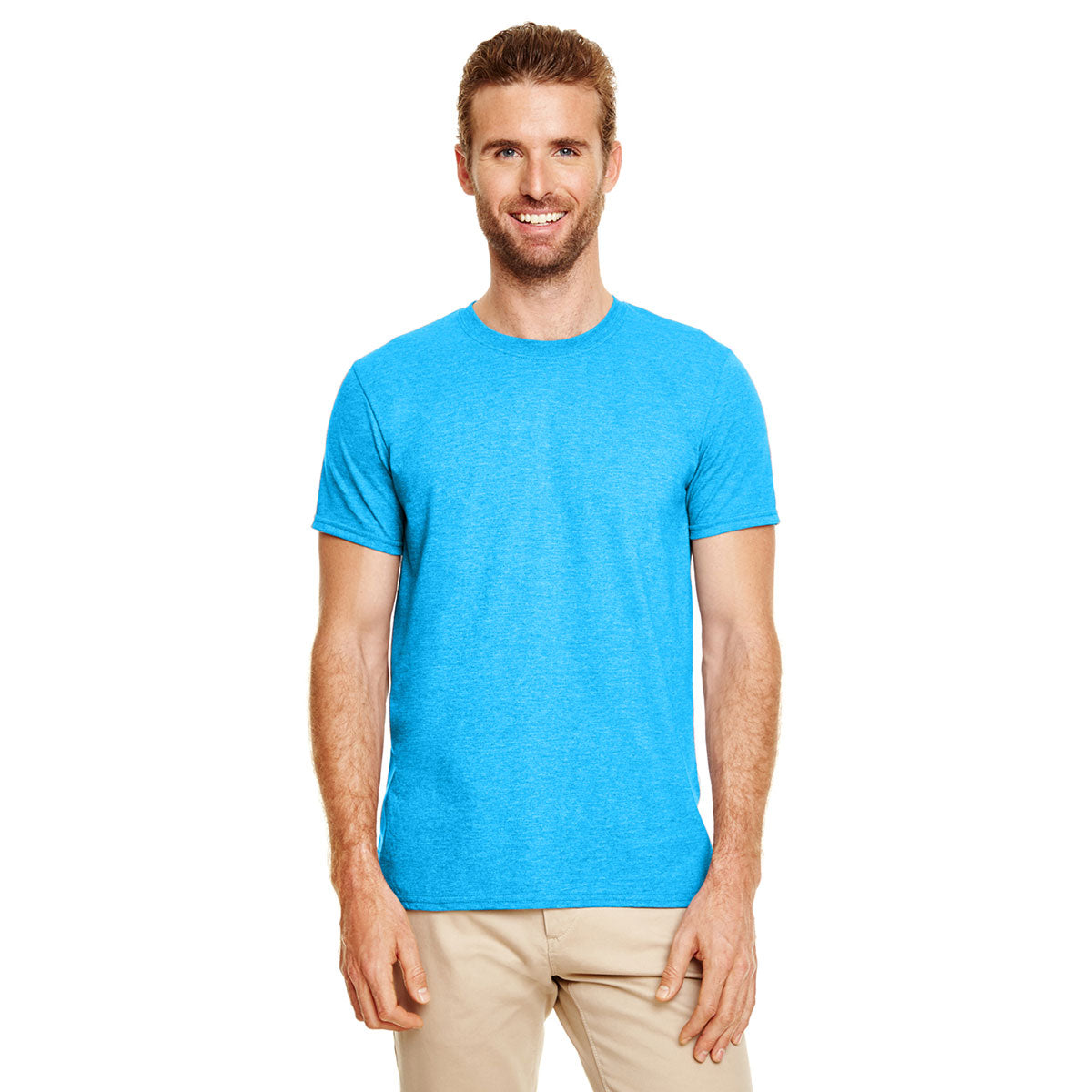 Gildan Men's Softstyle 4.5 oz. Heather Sapphire T-Shirt - Ideal for Corporate Swag