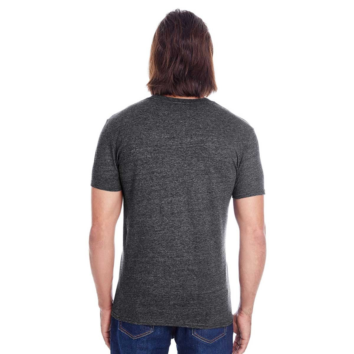 Threadfast Unisex Black Triblend Short-Sleeve T-Shirt - Ideal for Warm Months