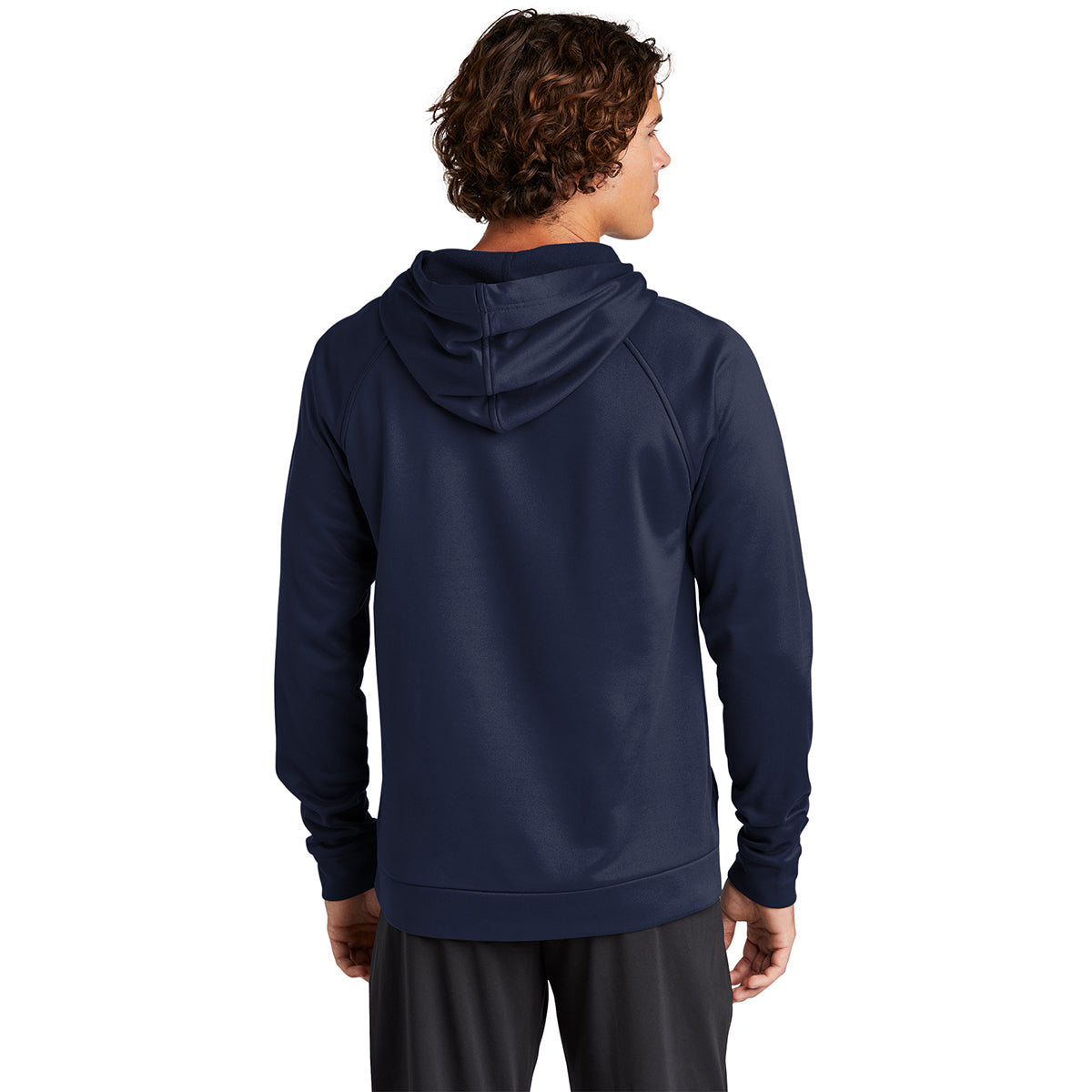 Sport-Tek Men's True Navy Re-Compete Fleece Pullover Hoodie - A Must-Have for Sports Enthusiasts