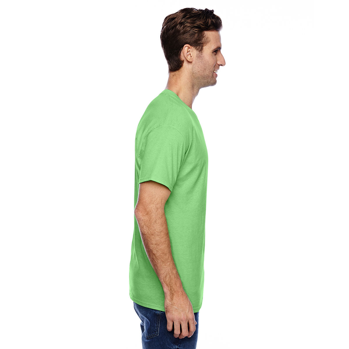 Hanes Men's Neon Lime Heather 4.5 oz. X-Temp Performance T-Shirt - Ultimate Outdoor Comfort