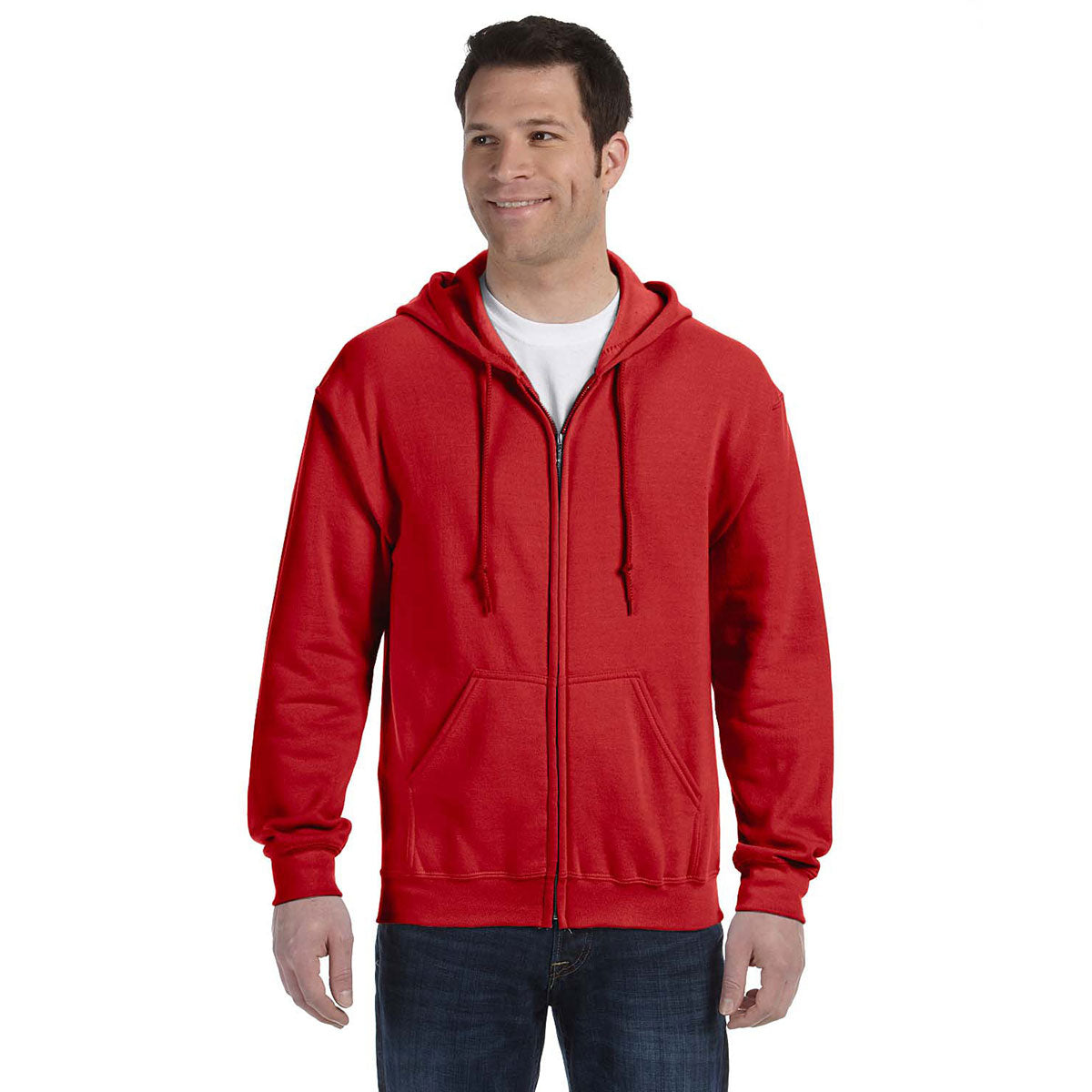 Gildan Unisex Red Heavy Blend 50/50 Full Zip Hoodie