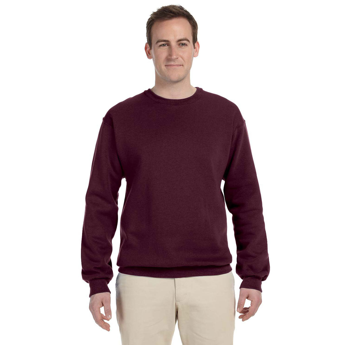 Jerzees Men's Maroon 8 Oz. Nublend Fleece Crew - The Ultimate Comfort and Style